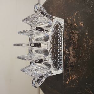 Vintage Shannon Crystal By Godinger, Toast Holder With Handles and Scrol…